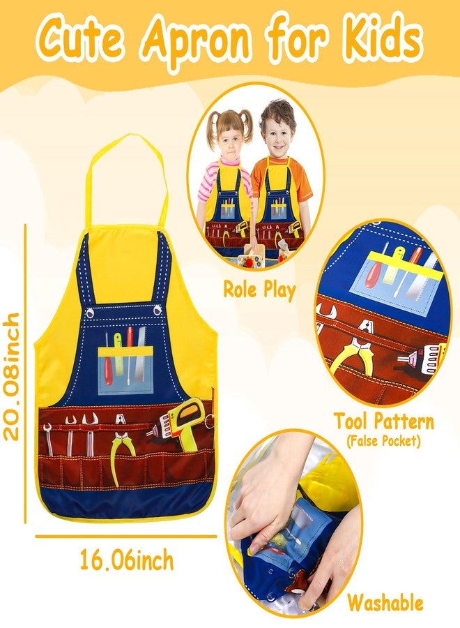 TONZE Kids Tool Set with Apron, Wooden Toddler Tool Bench Box Montessori Toys for 2 3 4 Year Old Boys Girls, 39 PCS Educational Construction Toys Pretend Play Toddler Toys 3 4 5 Year Old Birthday Gift - Image 2